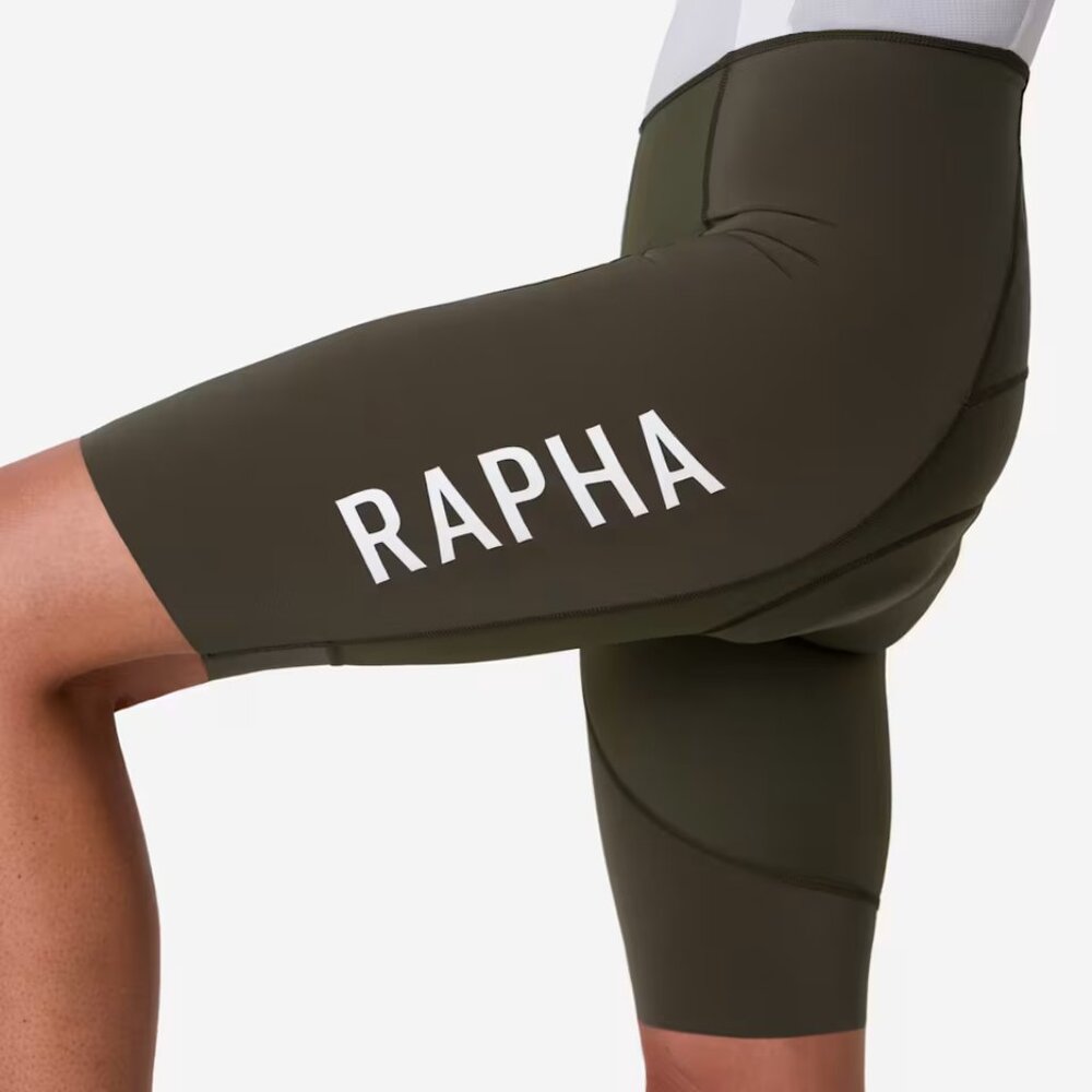 Women's Pro Team Bib Shorts III - small, long leg, olive green